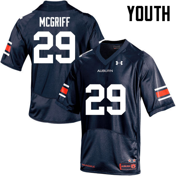 Auburn Tigers Youth Jaylen McGriff #29 Navy Under Armour Stitched College NCAA Authentic Football Jersey SQO5074UU